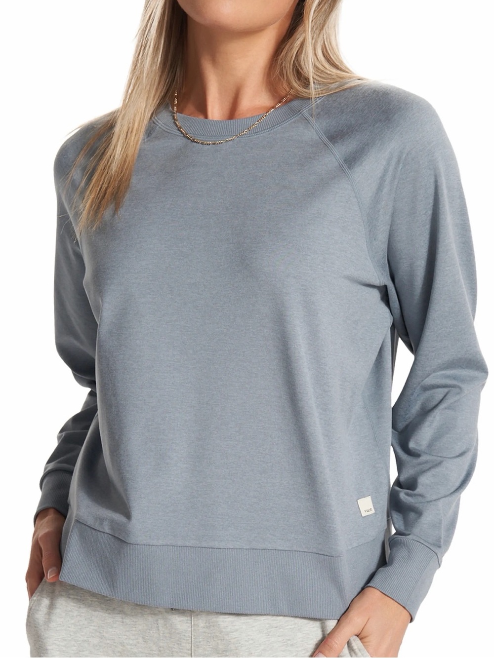 Vuori Long Sleeve Halo Crew Sweatshirt Blue Size Large